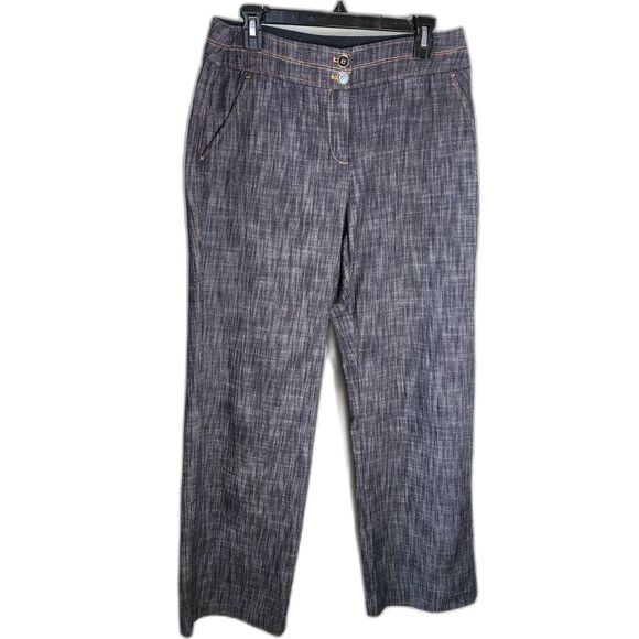 JM Collection Blue Denim Pants Suit Size 10 - Picture 8 of 8